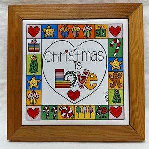 Christmas tile trivet